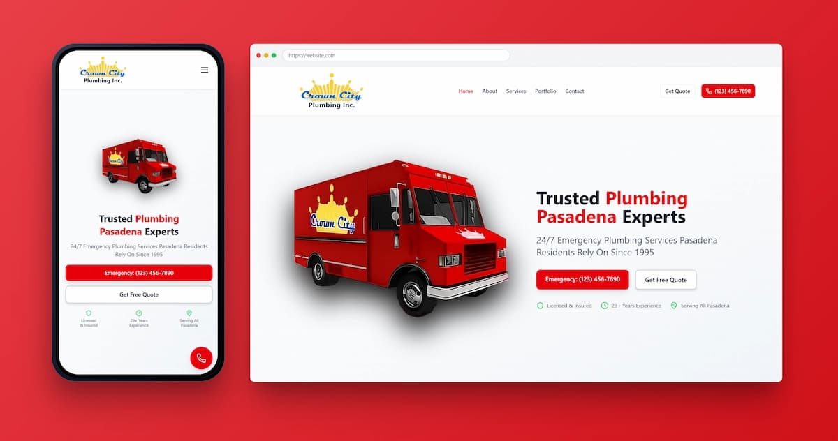 Brand cover image for Crown City Plumbing - Demo website.